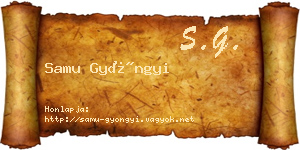 Samu Gyöngyi névjegykártya