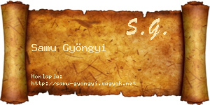 Samu Gyöngyi névjegykártya