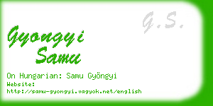 gyongyi samu business card