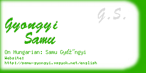 gyongyi samu business card